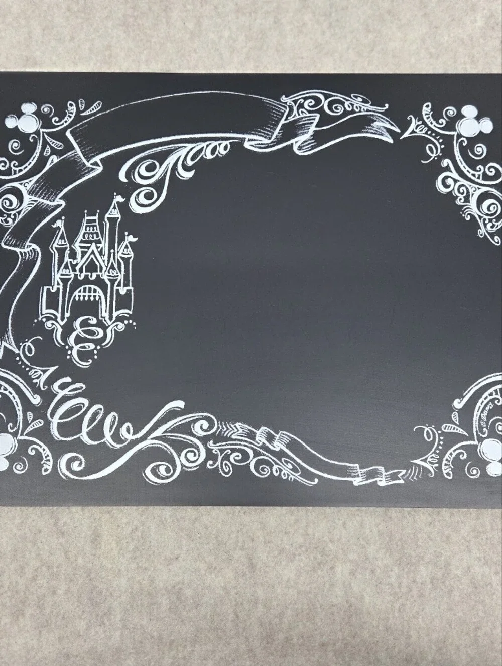 Disney Parks Castle Chalkboard And Film Clapperboard Slate Cinderella Castle